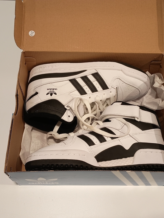 adidas Other - adidas White and Black High-Top Sneakers with Stripes